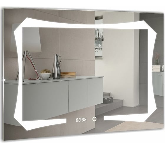Зеркало Azario OTTO 800x600 сенсорное выключение, часы ФР-00001398 00059245