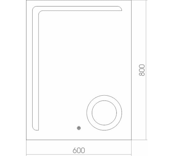 Зеркало Azario Клио 600x800 LED подсветка, сенсорный выключатель, увеличительное зеркало ФР-00001417 00059236