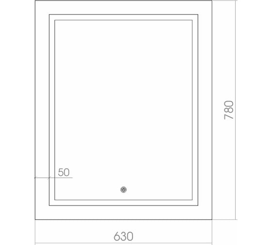 Зеркало Azario Марсель золото, 630x780 LED подсветка, сенсорное выключение ФР-00000968 00059113