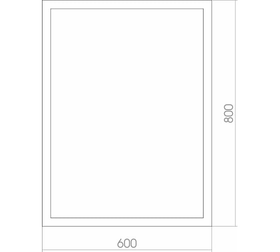 Зеркало Azario Торманс 600x800 мм., LED подсветка, выключатель-датчик на движение ФР-00001405 00059238