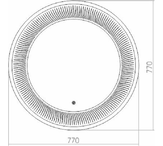 Зеркало Azario Марс D770, LED подсветка, сенсорное выключение ФР-00000939 00059560
