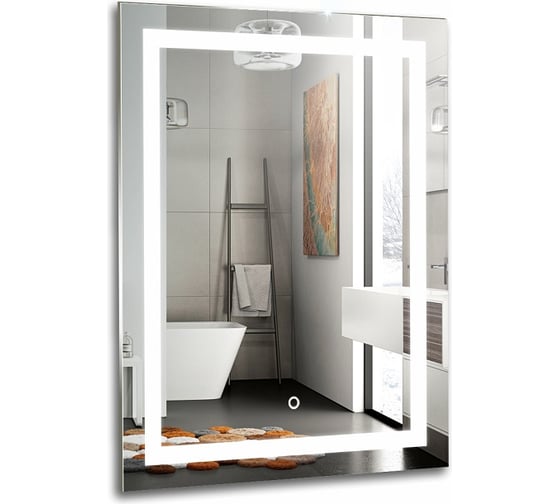 Зеркало Azario РИГА 600x800 мм., часы, сенсорное выключение, подогрев ФР-00001491 00061023