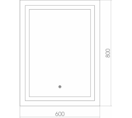 Зеркало Azario РИГА 600x800 мм., часы, сенсорное выключение, подогрев ФР-00001491 00061023