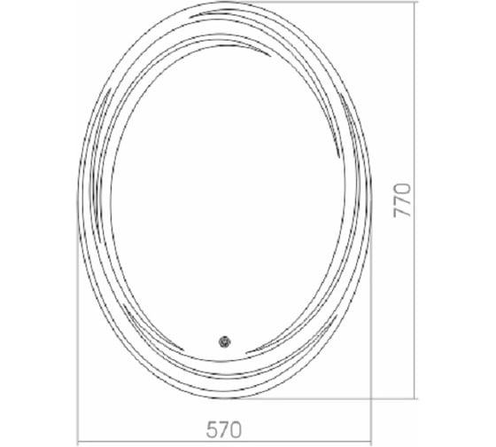 Зеркало Azario Нормандия 570x770 мм., круглое, сенсорное выключение ФР-00000936 00059232