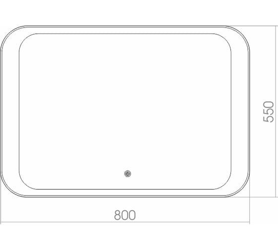 Зеркало Azario Индиго 800x550 мм., сенсорное выключение ФР-00001410 00059544