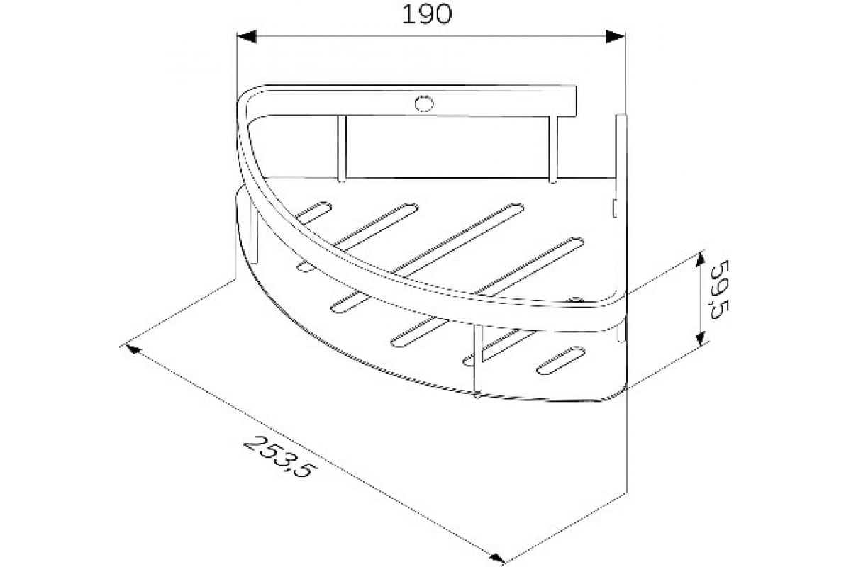 Полка am pm sense l a7454100 хром