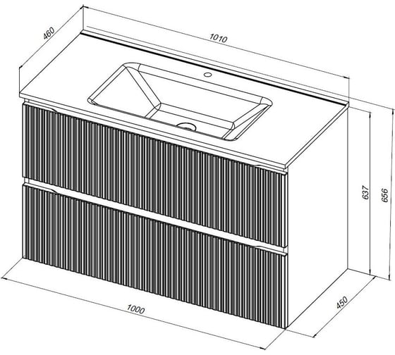 Тумба Aquanet Джейн 100 (Flat) цв.мисти грин (335436) 00335436