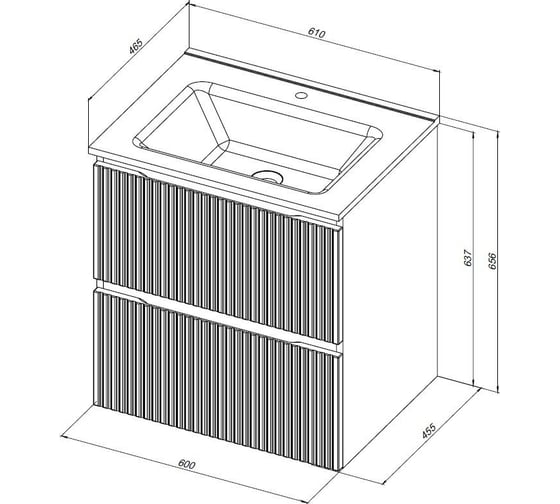 Тумба Aquanet Джейн 60 (Flat) цв.мисти грин (335432) 00335432