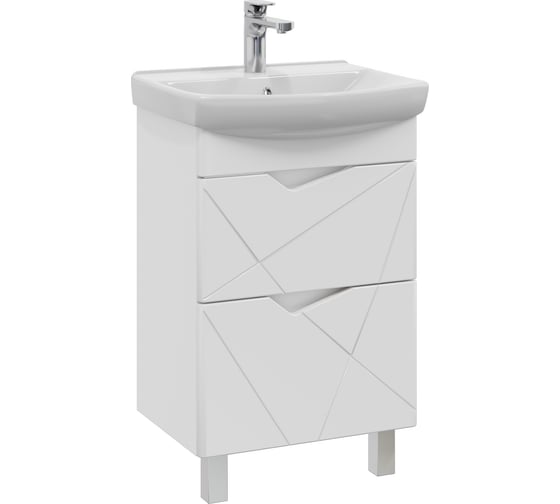 Тумба без раковины RUVANN YUTON 50 в ванную напольная Т.YUTON.П-50Н