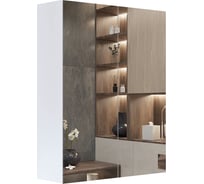 Зеркальный шкафчик 60 в ванную универсальный RUVANN З.У.Д-60