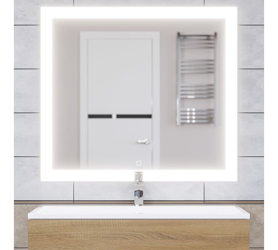 Зеркало для ванной с подсветкой uperwood Barsa_90х80 см, LED подсветка, сенсорный выключатель, антизапотевание 2930205445