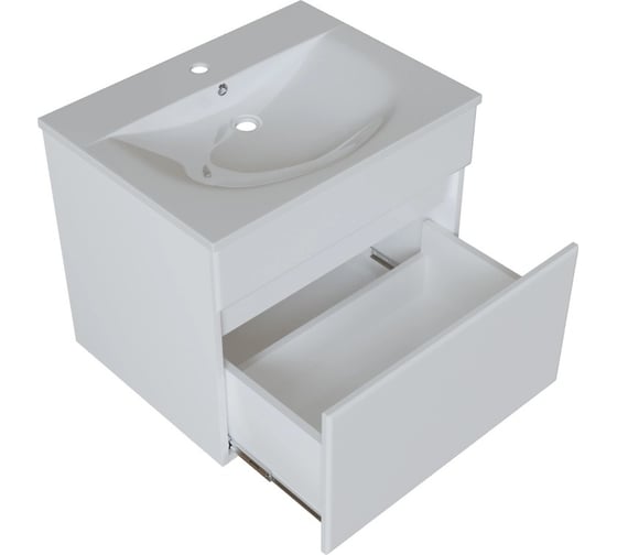Тумба для ванной MIXLINE "БРИКС-60" подвесная, под раковину "Breeze 60" Sanita Luxe ПВХ 555004