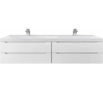 Подвесная тумба под двойную раковину для ванной uperwood Tanos 120x45x50 см, белая, 4 ящика 2910203301