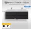 Подвесная тумба под двойную раковину для ванной uperwood Tanos 120x45x50 см, черная матовая, 4 ящика 2910203302 2