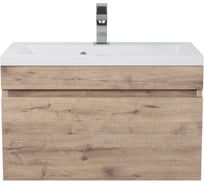 Тумба под раковину для ванной Uperwood Eva_60 см, подвесная, Крафт Табачный, выдвижной ящик 3930213463