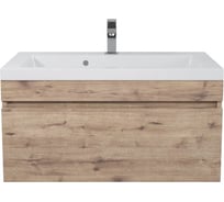 Тумба под раковину для ванной Uperwood Eva_75 см, подвесная, Крафт Табачный, выдвижной ящик 3930213465