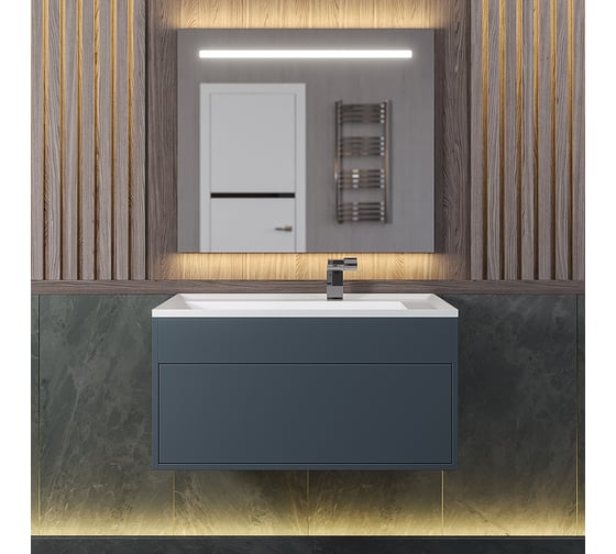 Подвесная тумба под раковину для ванной uperwood Lotus Premium 80x50x42 см, серая 39340205462
