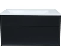Подвесная тумба под раковину для ванной uperwood Lotus Premium 80x50x42 см, черная 39340205461