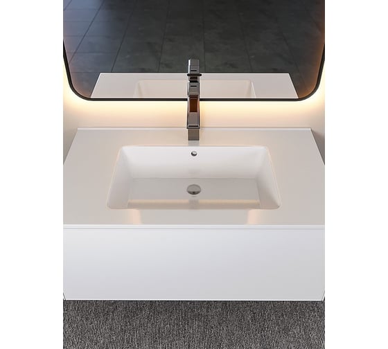 Подвесная тумба под раковину для ванной uperwood Parma Premium 85x47x35 см, белая 3930205466