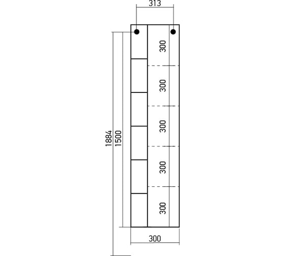 Пенал MIXLINE АВРОРА-35 универсальный, белый, 350х1500х250 мм 533852