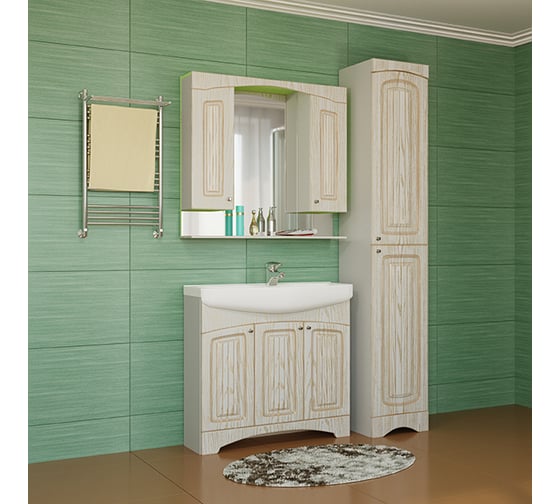 Пенал MIXLINE КРИТ-35 патина золото, правый, 350х1960х346 мм, ПВХ 533077