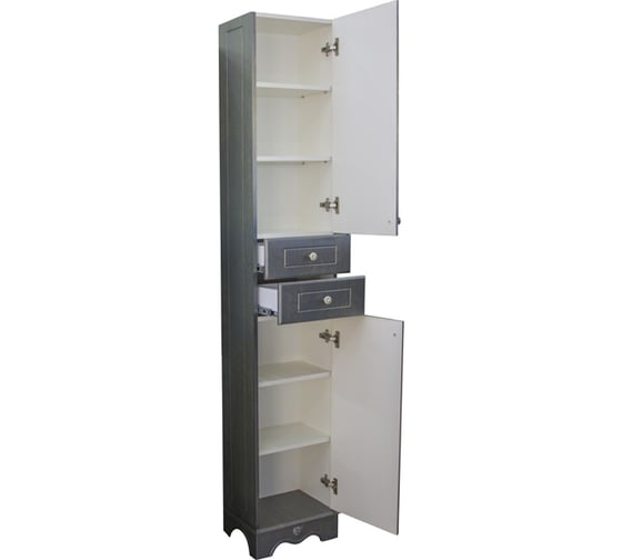 Пенал MIXLINE ПРОВАНС-35 черный, правый, на цоколе, 350х1960х280 мм, ПВХ 539608
