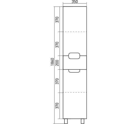 Пенал MIXLINE ПРОМЕТЕЙ-35 правый, 350х1860х320 мм, ПВХ 518772