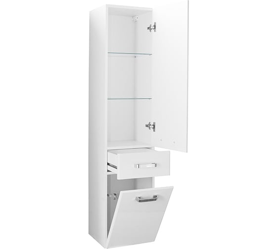 Пенал MIXLINE СТИВ-34 белый, подвесной, универсальный, 340х1520х316 мм 536805