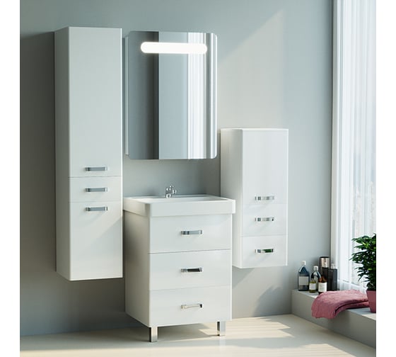 Пенал MIXLINE СТИВ-34 белый, подвесной, универсальный, 340х1520х316 мм 536805