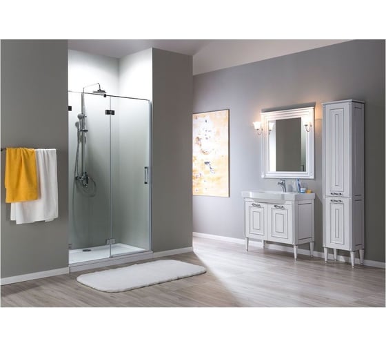 Зеркало Aquanet Паола 90 белый/патина серебро 00181769