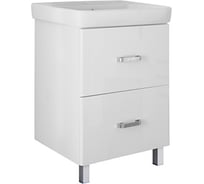 Тумба для ванной комнаты Mixline СТИВ-60 напольная, 2-ящика, белая, под умывальник Fest-60 539013