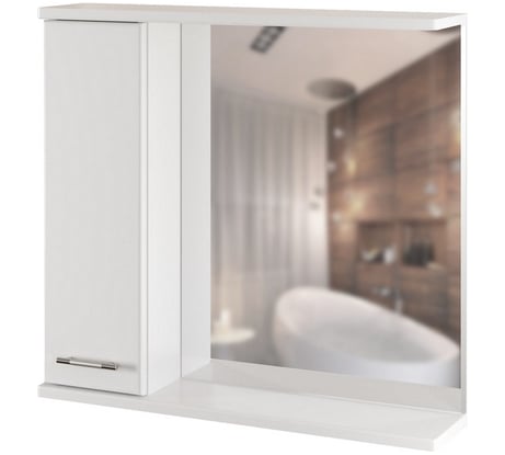 Навесной шкаф mixline АНРИ-75 левый. без подсветки, ПВХ 537419