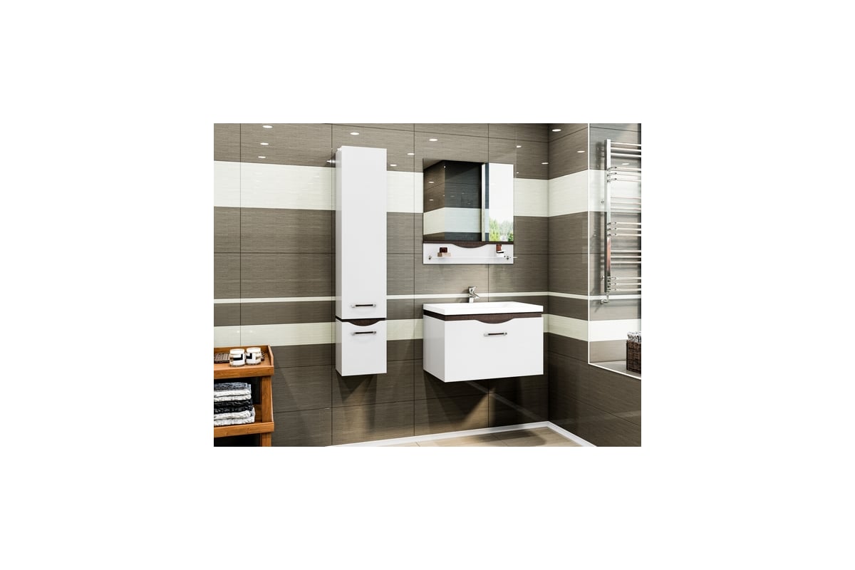 Тумба для ванной комнаты Mixline Орион 75 под умывальник Erlen-75 ПВХ ...