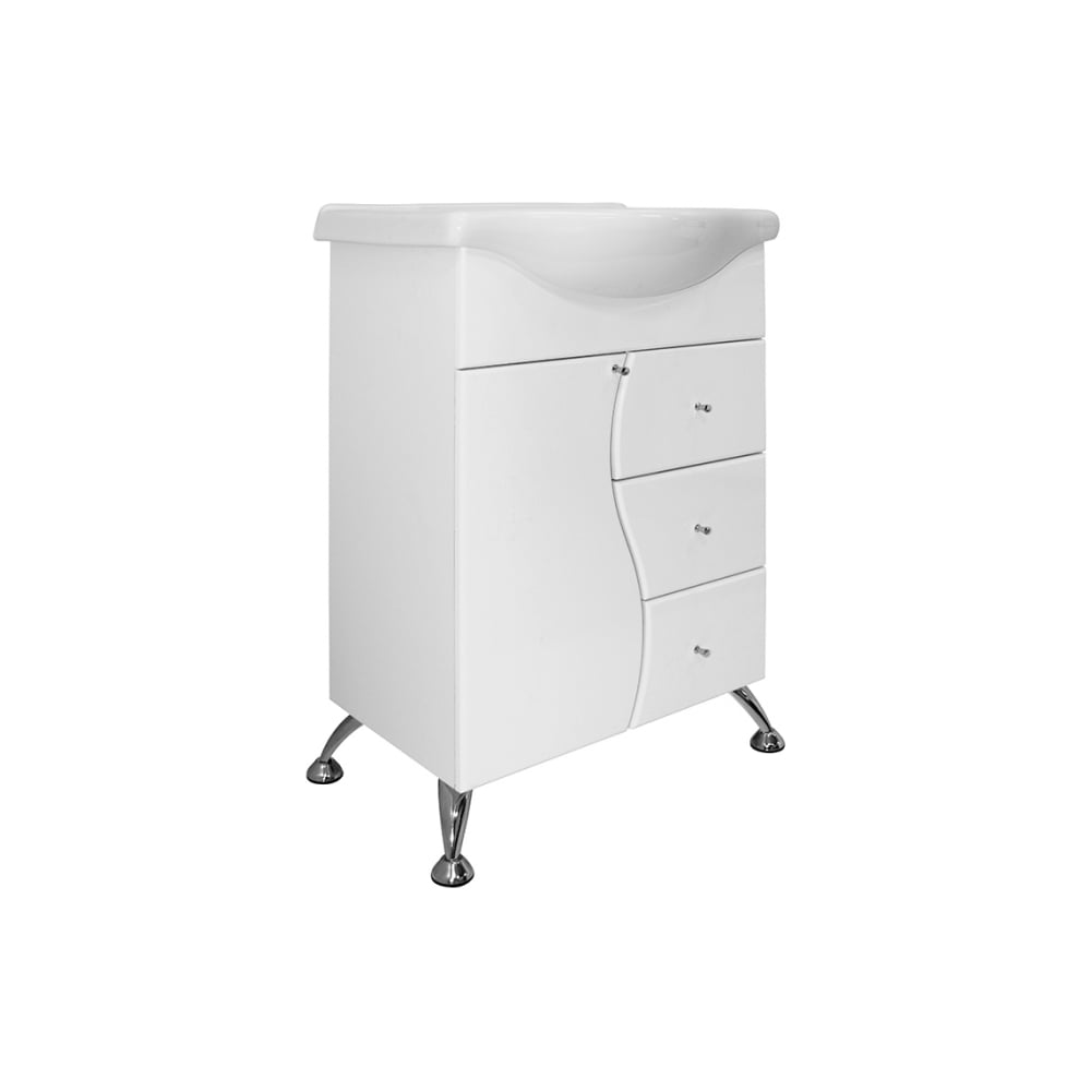 Тумба для ванной комнаты Mixline ВЕНЕЦИЯ-60 белая, под умывальник ...