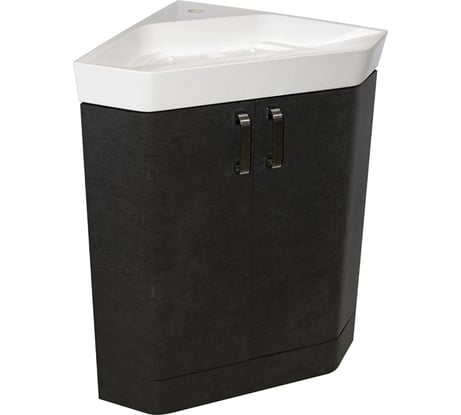 Тумба для ванной комнаты Mixline КВАРЦ-67 напольная, угловая, серая, под умывальник Quartz-50 540986