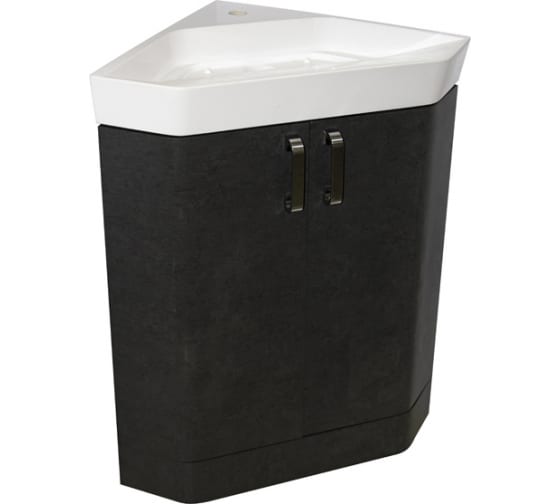 Тумба для ванной комнаты Mixline КВАРЦ-67 напольная, угловая, серая, под умывальник Quartz-50 540986 1
