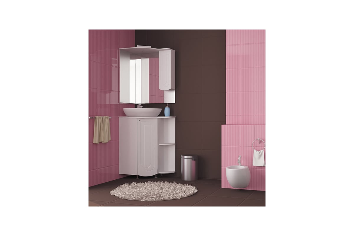 Тумба для ванной комнаты Mixline КОРНЕР правая, под умывальник Элегия ...