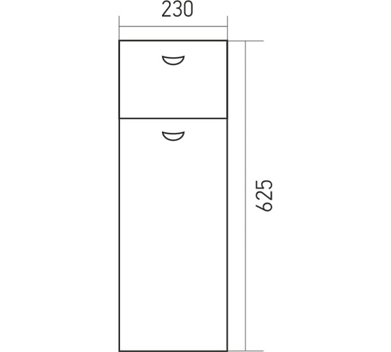 Тумба MIXLINE Эспейс 230x625x620 ПВХ 541111