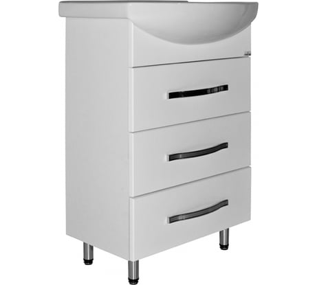 Тумба для ванной комнаты Mixline ДИАМАНТ-55 под умывальник Элеганс-55 ПВХ 522469