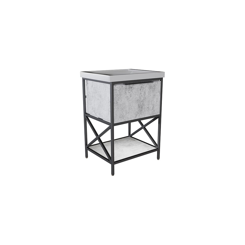 Тумба для ванной комнаты Mixline БРУКЛИН-60 бетон, под умывальник ...