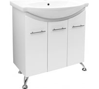 Тумба для ванной комнаты Mixline МИЛОРА-75 с корзиной под умывальника Элеганс-75 ПВХ 529558