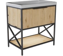 Тумба для ванной комнаты Mixline БРУКЛИН-80 Дуб бунратти, под умывальник Фостер 80 ЛДСП 543586