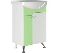 Тумба для ванной комнаты Mixline ПОСЕЙДОН-55 зеленая, под умывальник Уют-55 ПВХ 523169
