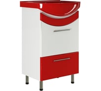 Тумба для ванной комнаты Mixline РАДУГА-52 красная, под умывальник Альфана-52 522466