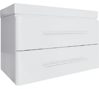 Тумба для ванной комнаты Mixline НИЦЦА-80 подвесная, белая, под умывальник Fest-80 ПВХ 542659