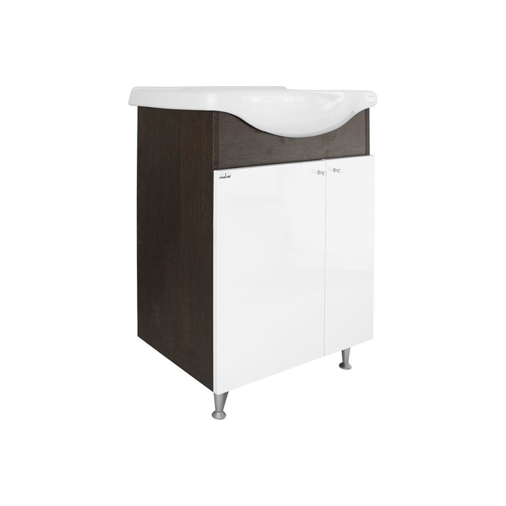 Тумба для ванной комнаты Mixline МАСТЕР-60 под умывальник Элегия-60 ПВХ ...