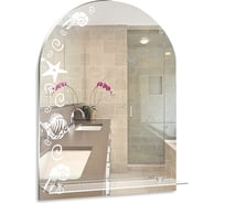 Зеркало mixline Мадейра 495х670 пескоструйный рисунок 537444