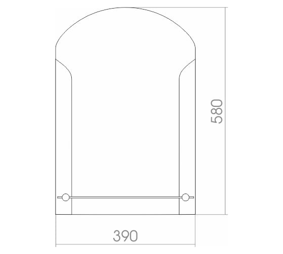 Зеркало mixline Муза 390х580 с полкой 525467