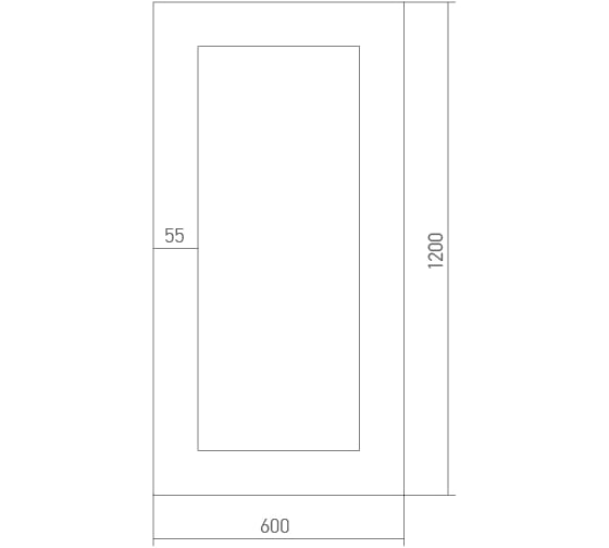 Зеркало mixline Нежность 600х1200 Бук 525424