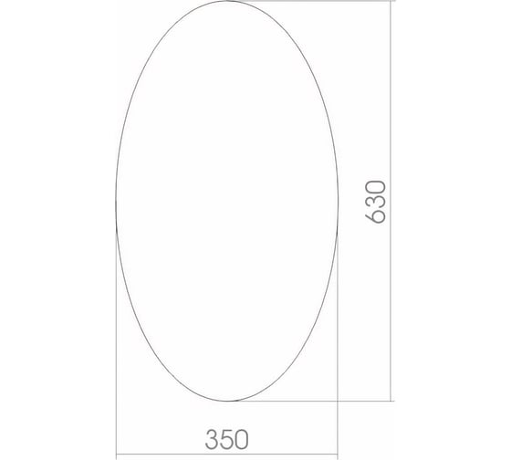 Зеркало mixline овал 350х630 525519